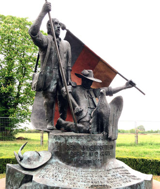 Freiheitsdenkmal in Waghäusel. Die Badische Revolution von 1848 hatte auch Folgen für Flehingen.