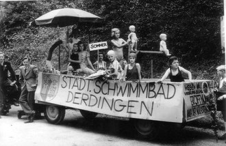 Werbung für Derdinger Schwimmbad vor ca. 60 Jahren