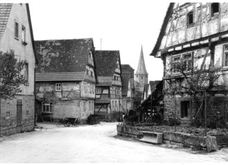 „Obere Gasse in Derdingen – oberhalb der Hintere Gasse aufgenommen 1964“
