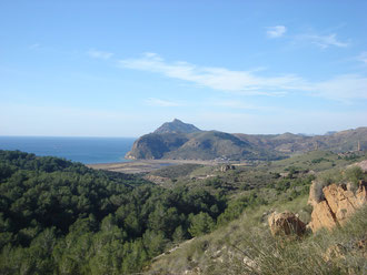 The silted harbour of Portmán