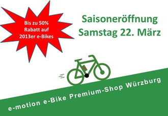 Saisoneröffnung e-motion e-Bike Shop Würzburg
