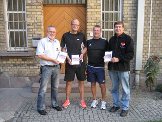 Dieter Münzebrock (von links), Andreas Rehr, Georg Caldenhoven und Manfred Wille