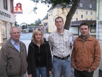 von links Robert Fischer, Mareille Pieper, Michael Meixner und Artur Stark