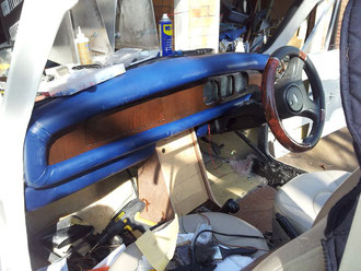 Dashboard in place, with mocked up centre console