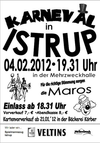 Karneval-Plakat vom Spielmannzug Istrup