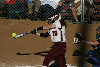 Il momento dell'impatto sulla palla dell'home run