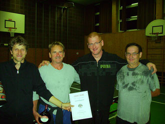 Das erfolgreiche Team von links: Heiner Kressmann, Paul Fechner, Thomas Herbert und Helmut Philipp