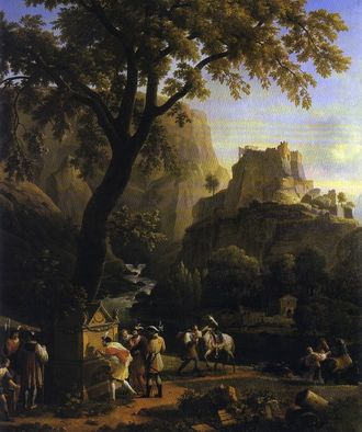 François 1er à la Fontaine de Vaucluse, Jean-Joseph-Xavier Bidauld, Musée Calvet, Avignon