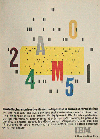 Publicité IBM sur les cartes perforées en 1959