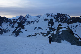 Gross Fiescherhorn, Hinter Fiescherhorn, Hinteres Fiescherhorn, Grosses Fiescherhorn, Überschreitung, Walchergrat, Mönchsjochhütte