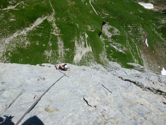 Klettern, Moor, Moorphium, Alpstein, 3. Seillänge