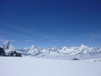 Zustieg, Monterosa Hütte, Schwarztor, Skitour,Schwärzegletscher, Matterhorn, Dent Blanche, Obergabelhorn, Zinalrothorn, Weisshorn