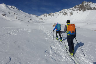 Skitour, Bivio, Julierpass, Graubünden, Schweiz, Piz Surparé