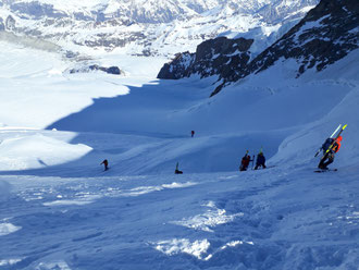 Nordend, Skihochtour, Monterosa, Spalte, Bergschrund