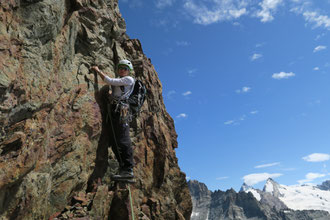 Mont Collon, SE-Sporn, Südostsporn, Eperon sudest, Arolla, Refuge des Bouquetins