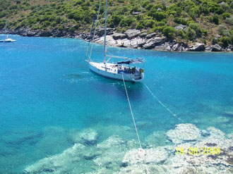 The popular Saroniko bay