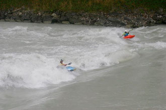 Synchronsurfen in Silz mit Anne Hübner und Peter Csonka