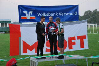 Die Sieger (von links): Niklas Brand (2. Platz), Dario Wildmann (1. Platz) und Michael Schmidt (3. Platz)  