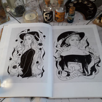 Vesta y Hera por la artista Rochi Pardo