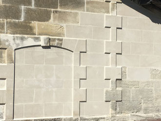 réparation de façade en pierre de taille à Jarnac, Cognac, Charente