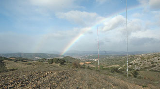 Regenboog over "Le Roc Blanc", 31/12/2011