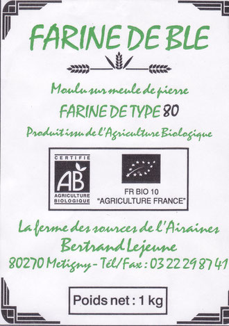 FARINES A PAIN BIOLOGIQUES