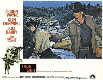 Rooster (John Wayne) finds his spot to ambush the Lucky Ned Pepper Gang in "True Grit", filmed at Hot Creek, California.