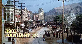 John Wayne returned to the Warner Burbank studios for "The Shootist". The interiors were created on soundstage 14. 