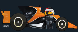 Stoffel Vandoorne con un McLaren MCL32 - Honda RA617H by Muneta & Cerracín