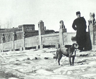 Pere Teilhard on ancient bridge near Sien-Hsien, 1923