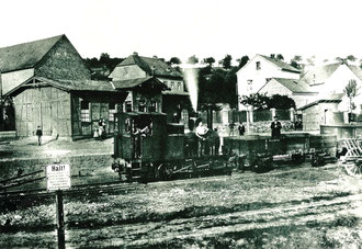 Bf Steeden um 1900 mit Lok3 "Dachs"