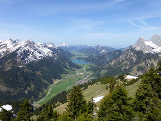 vom Hahnekamm in Richtung Tannheimertal (Haldensee)