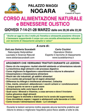 Corso alimentazione naturale Nogara