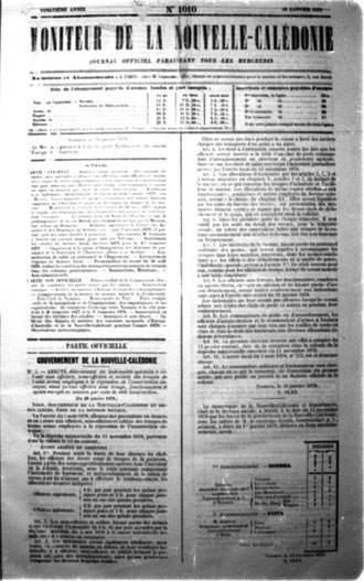 MONITEUR DE LA NOUVELLE-CALÉDONIE (2 mai 1896)