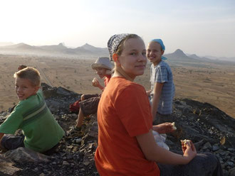 One early Saturday morning, we ate breakfast atop a nearby hill - about a 45 minute climb