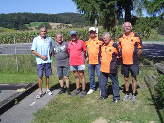 7. Platz, Steinbatz Gerhard, Fugger Arthur, Hamberger Günther, Trainer Fred