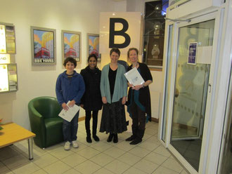 Neil McKane, Syamala Roberts, June and Andrea Rea of the BBC after the broadcast.