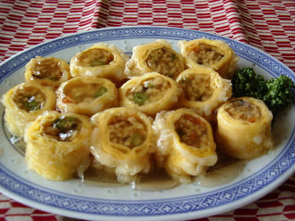 野菜玉子春巻・あんかけ調理例