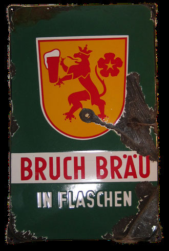 Bruch Brauerei Emailleschild Saarbrücken