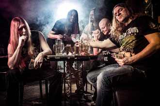 V.l.n.R.: Celli (Guitar OT) - Tom Angelripper (Vocals OT) - Marc Beste (Bass OT) - Corny (Drums OT) - Klaus Nicodem (Guitar OT)