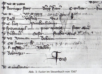 Fucker im Steuerbuch von 1367