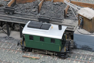 Detail des Vorfeldes des Lokomotivdepots (Bahnbetriebswerk) auf der Spur 0 Modelleisenbahnanlage des Berner Modell-Eisenbahn-Club (BMEC) im Herbst 2012