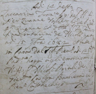 Zaccaria Valier di Zuanne nascita 15.11.1682