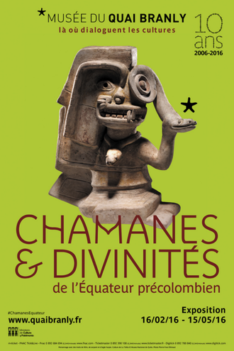 affiche, exposition, chamanes et divinités, musée, quai branly