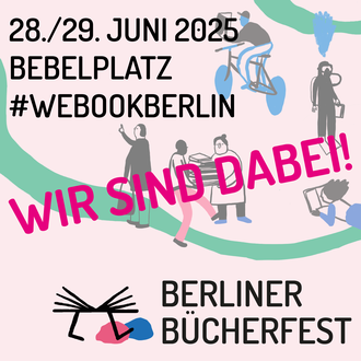 Plakat des Berliner Bücherfestes, interner Link zur Veranstaltungsseite