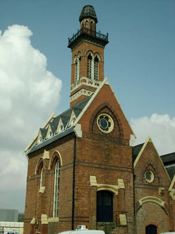 Edgbaston Pumphouse photographed by Carl Baker and downloaded from Geograph OS reference SP0486, reusable under Creative Commons Licence Attribution-Share Alike 2.0 Generic.