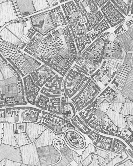 Westley's map of Birmingham with North at the top.