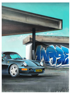81x65cm. Acrylic and spray paint on canvas. "Futur" 2018