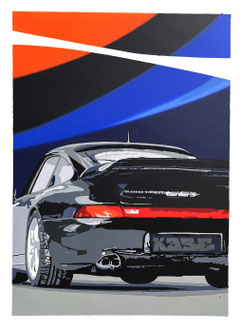 81x60cm. Acrylic and spray paint on Canvas. " 993 turbo S " 2025