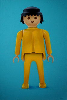 75x50 cm. Acrylic on canvas. "Playmobil" 2015. Sold out